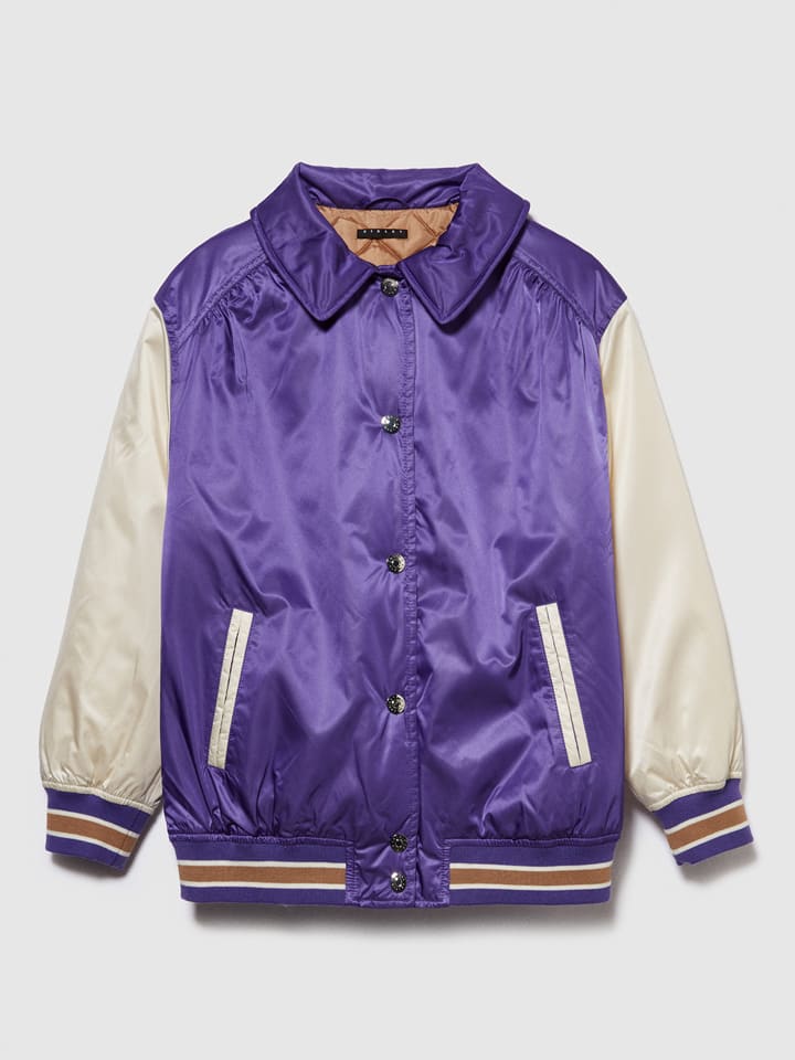 Sisley Kurtka w kolorze fioletowo-kremowym rozmiar: 122