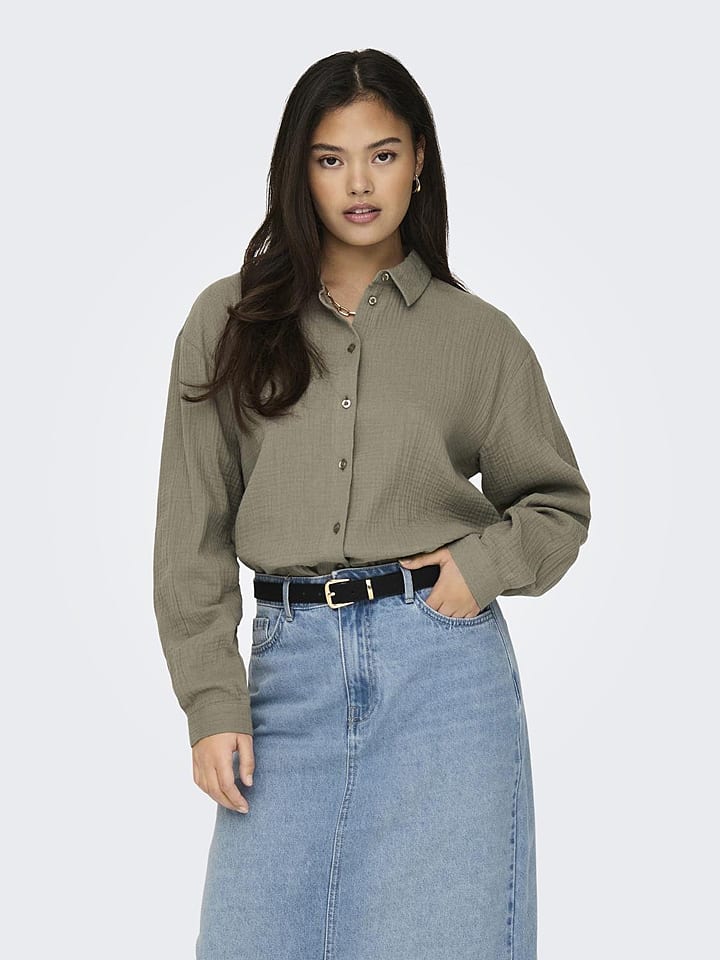 JDY Bluzka w kolorze khaki rozmiar: S