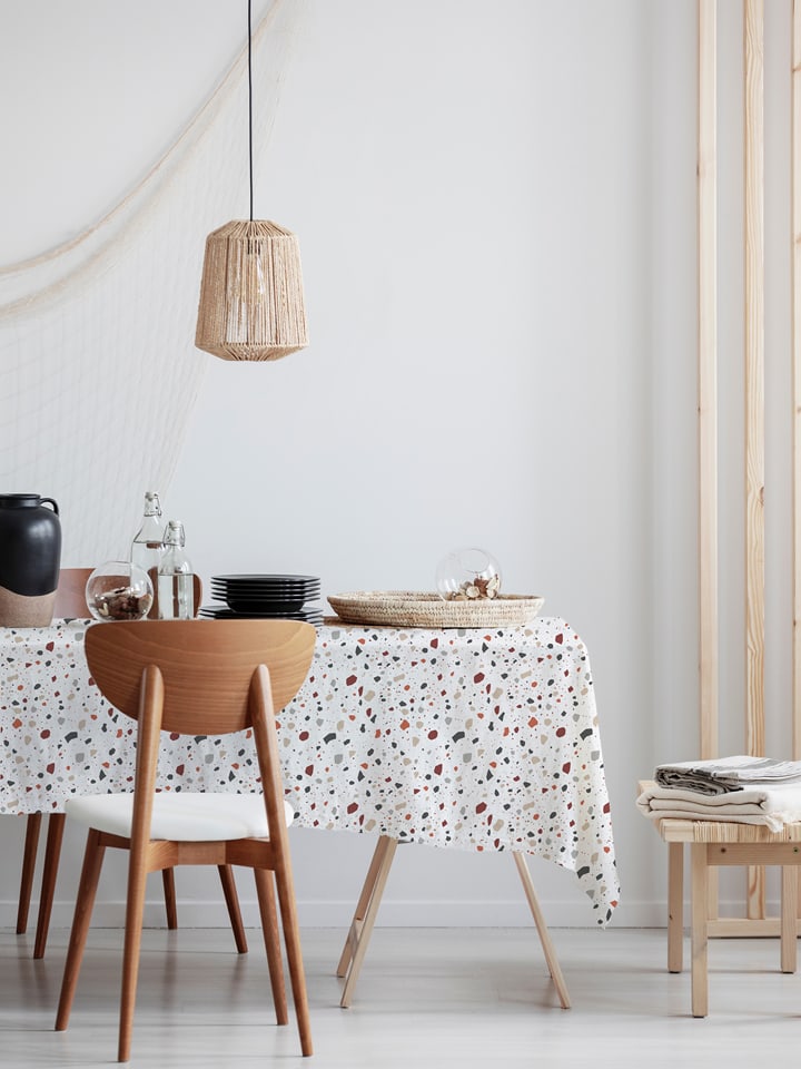 Calitex Cerata "Terrazo" w kolorze białym ze wzorem rozmiar: 140 cm