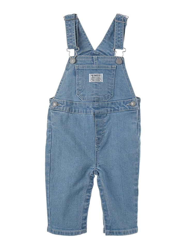 Levi's Kids Ogrodniczki dżinsowe w kolorze niebieskim rozmiar: 80