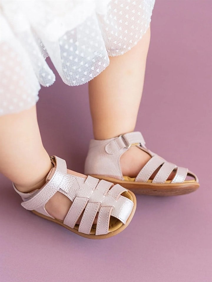 First Step Skórzane półsandały w kolorze jasnoróżowym rozmiar: 25