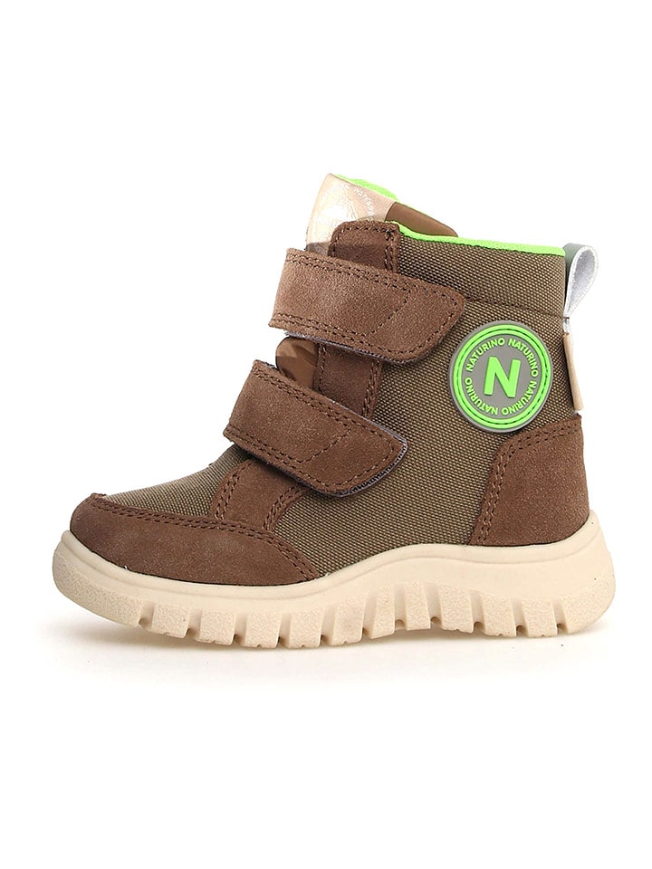 Naturino Botki zimowe "Geminae" w kolorze brązowym rozmiar: 28