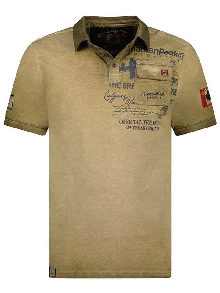 Canadian Peak Koszulka polo "Keoneak" w kolorze khaki rozmiar: M