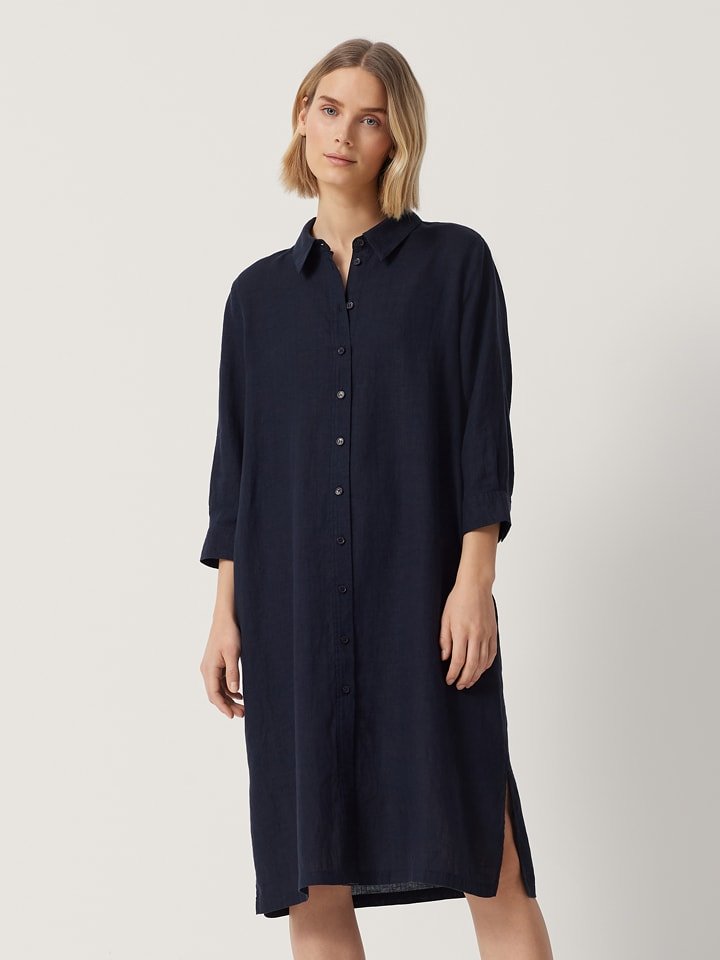 Someday Lniana sukienka "Quina" w kolorze granatowym rozmiar: 36