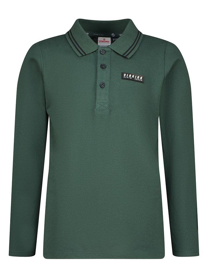 Vingino Koszulka polo "Basic" w kolorze zielonym rozmiar: 128