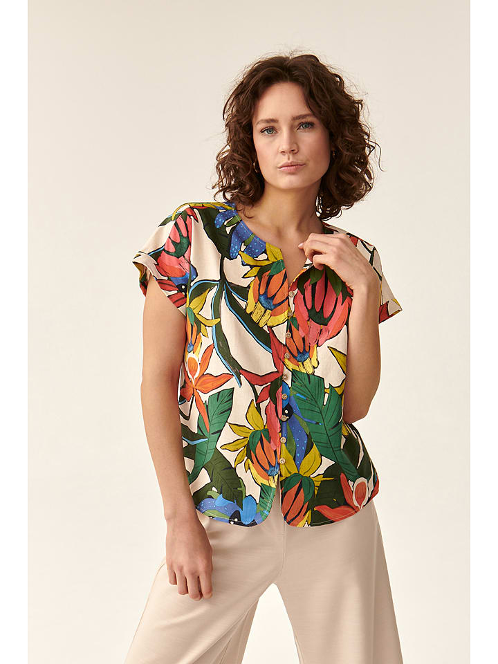 TATUUM Bluzka w kolorze kremowym ze wzorem rozmiar: 40