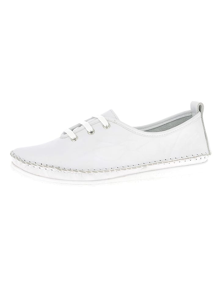 Andrea Conti Skórzane trzewiki w kolorze białym rozmiar: 39