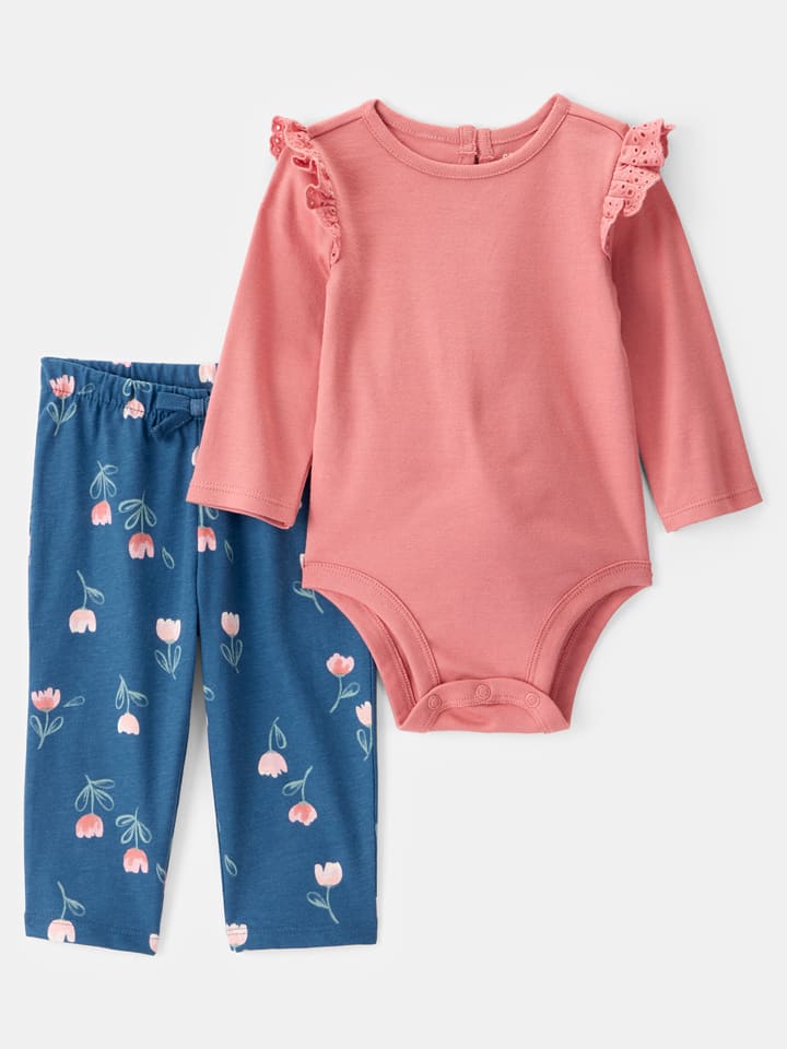 carter's 2-częściowy zestaw w kolorze jasnoróżowo-niebieskim rozmiar: 74