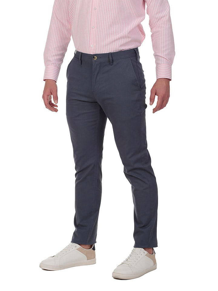 The Time of Bocha Spodnie chino w kolorze antracytowym rozmiar: 50