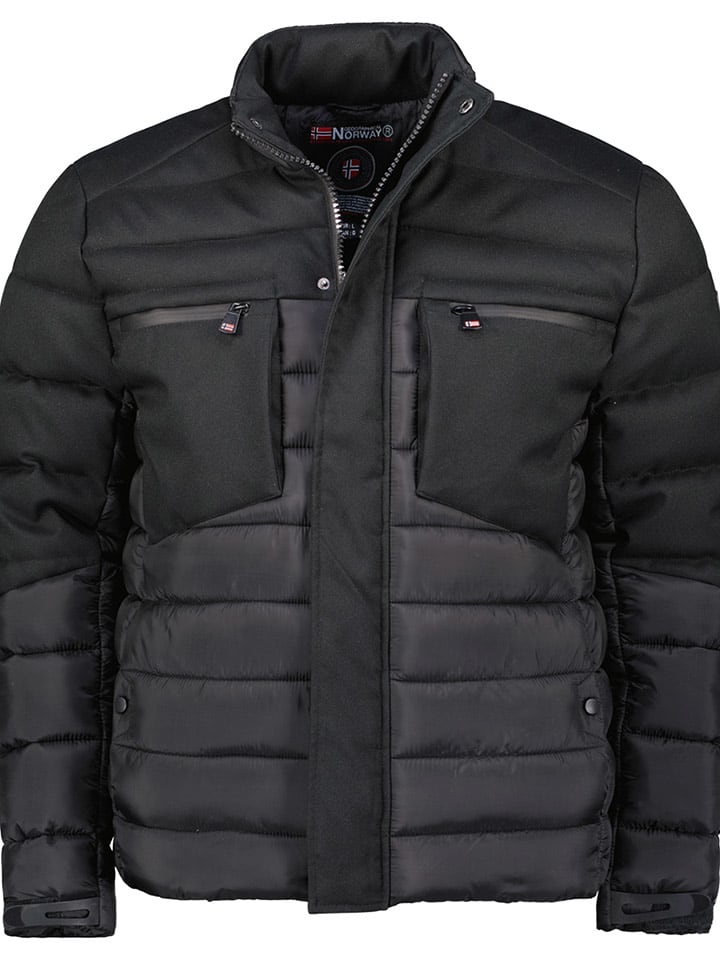 Geographical Norway Kurtka pikowana "Bogito" w kolorze czarnym rozmiar: M