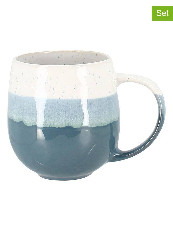 Ogo Living Kubki jumbo (6 szt.) "Riga" w kolorze niebieskim - 440 ml rozmiar: onesize