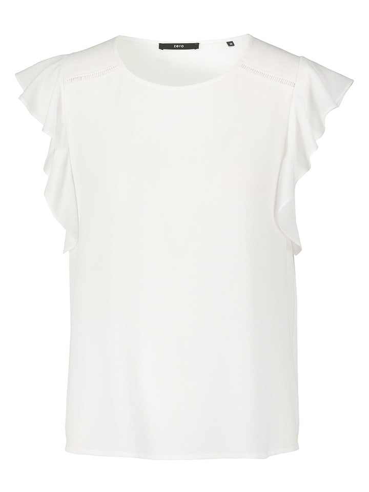 Zero Bluzka w kolorze białym rozmiar: 38