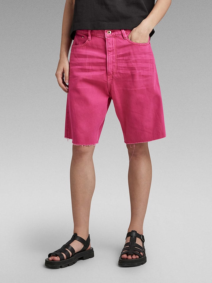 G-Star Bermudy dżinsowe w kolorze różowym rozmiar: W32