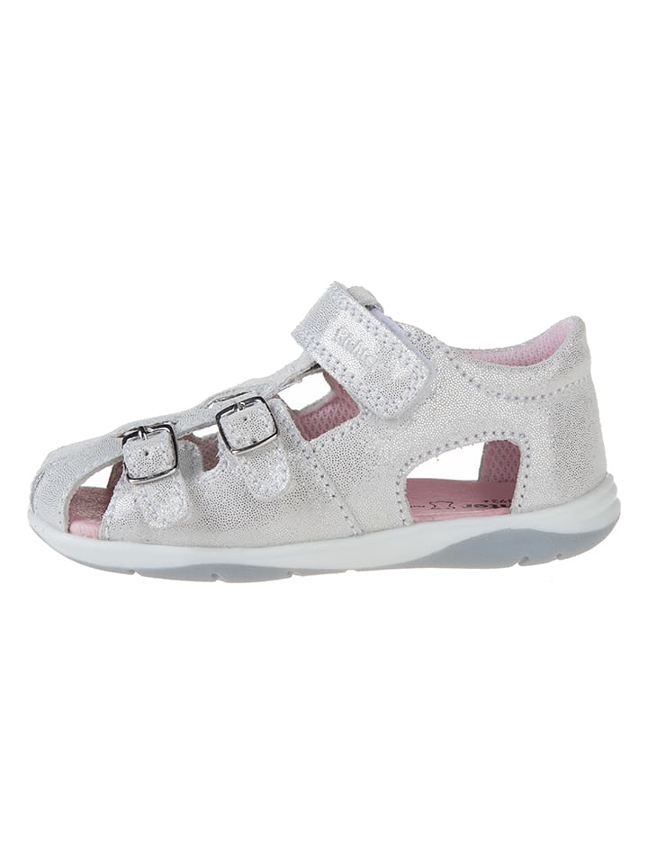 Richter Shoes Skórzane półsandały w kolorze białym rozmiar: 22