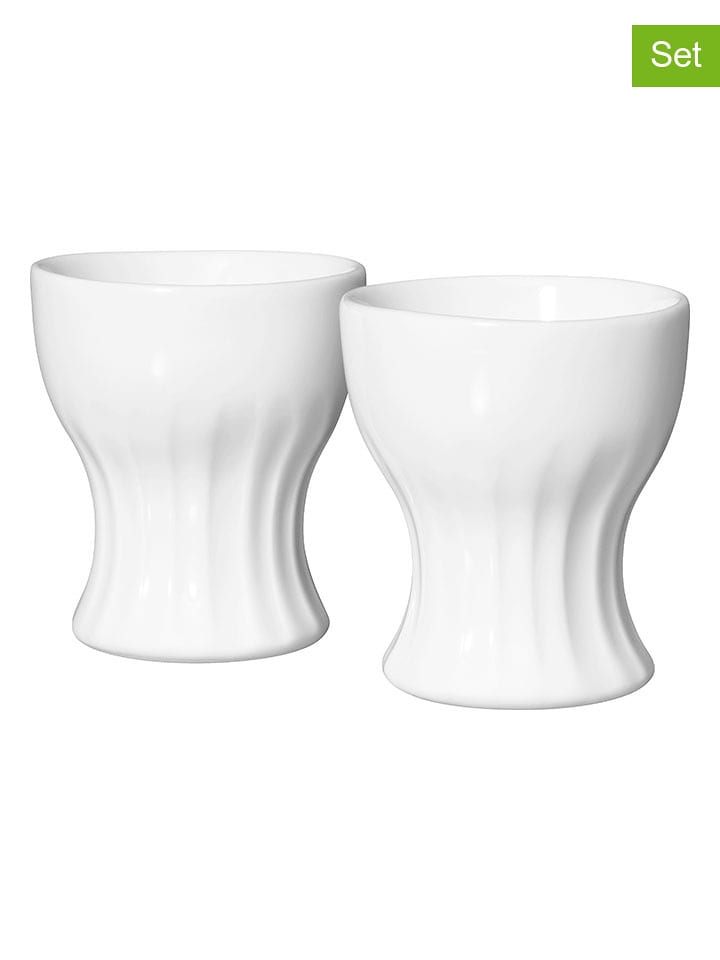 Rörstrand Kieliszki (2 szt.) "Pli" w kolorze białym na jajka rozmiar: onesize