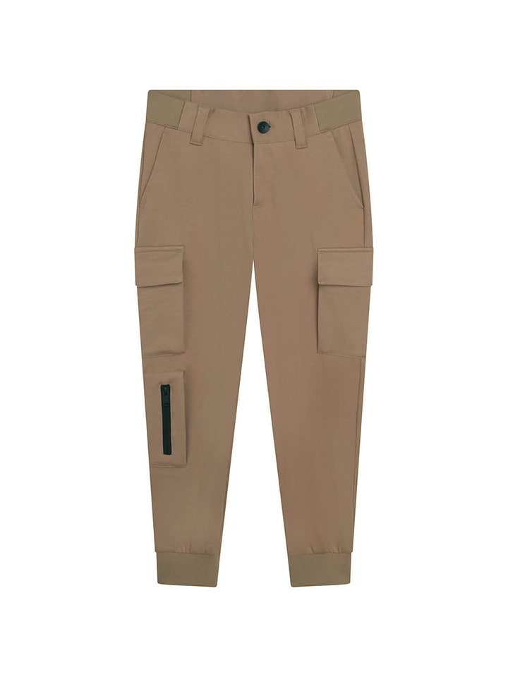 Hugo Boss Kids Bojówki w kolorze jasnobrązowym rozmiar: 110