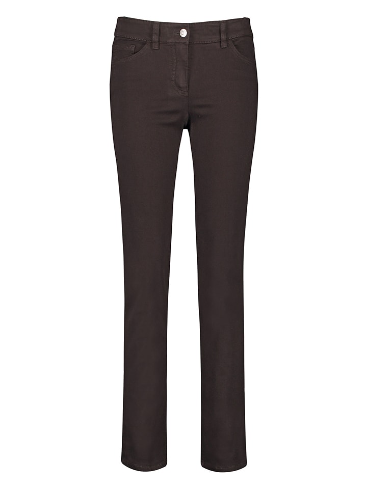 Gerry Weber Dżinsy - Slim fit - w kolorze ciemnobrązowym rozmiar: 46