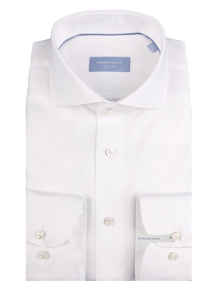 PROFUOMO Koszula - Slim fit - w kolorze białym rozmiar: 38