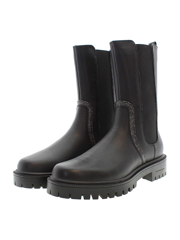 U.S. Polo Assn. Skórzane sztyblety w kolorze czarnym rozmiar: 36