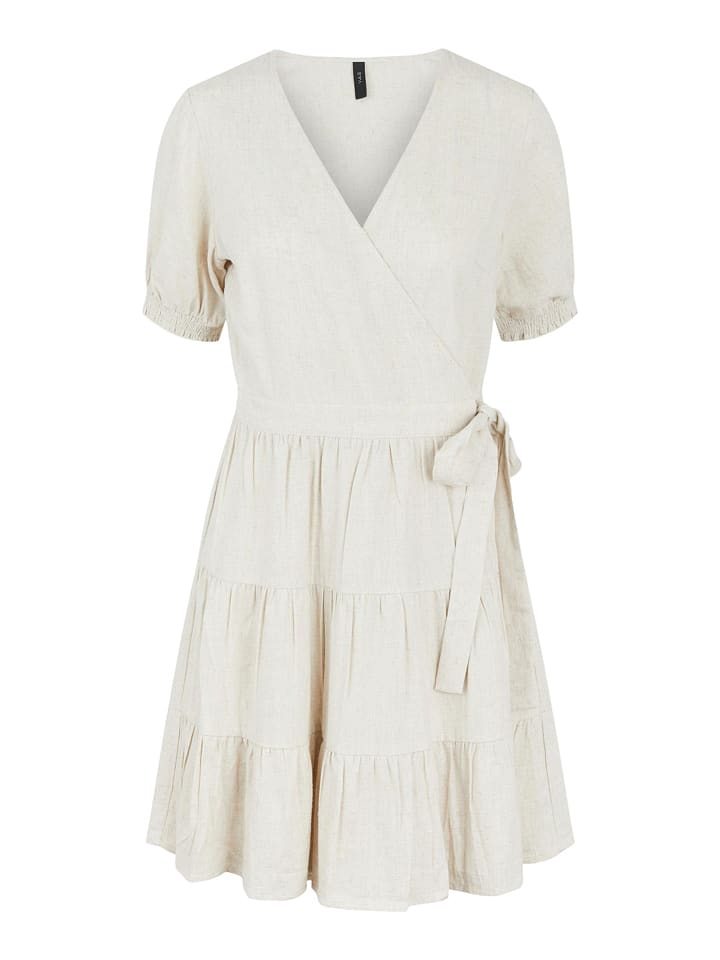 Sukienka "Flaxa" w kolorze kremowym