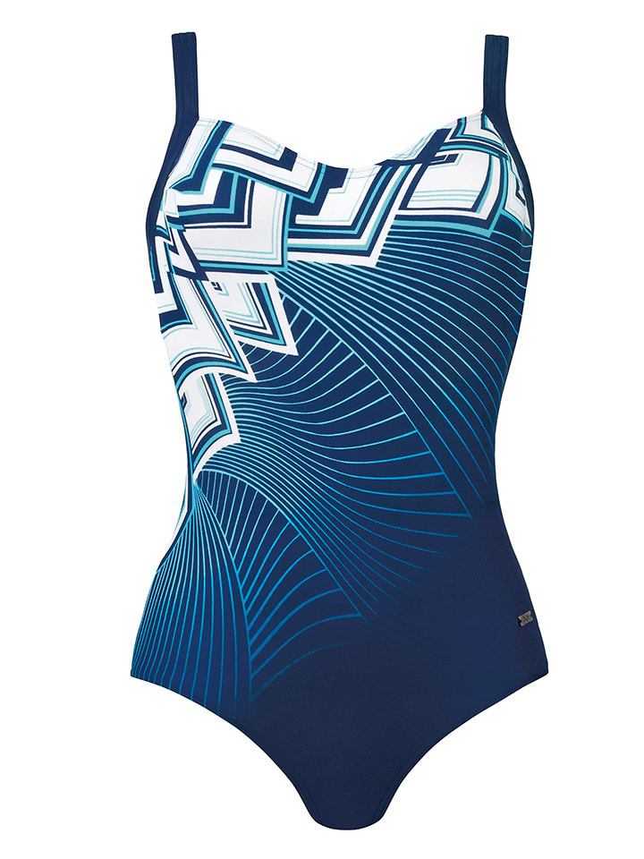 Naturana Strój kąpielowy w kolorze niebiesko-białym rozmiar: 44D-Cup