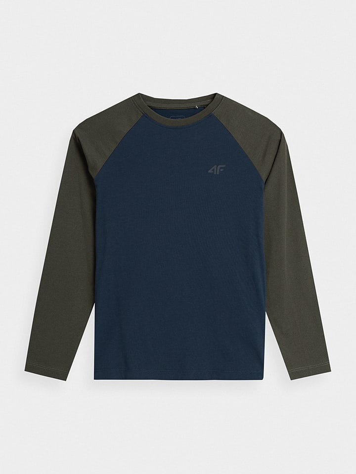 4F Koszulka w kolorze granatowo-oliwkowym rozmiar: 128