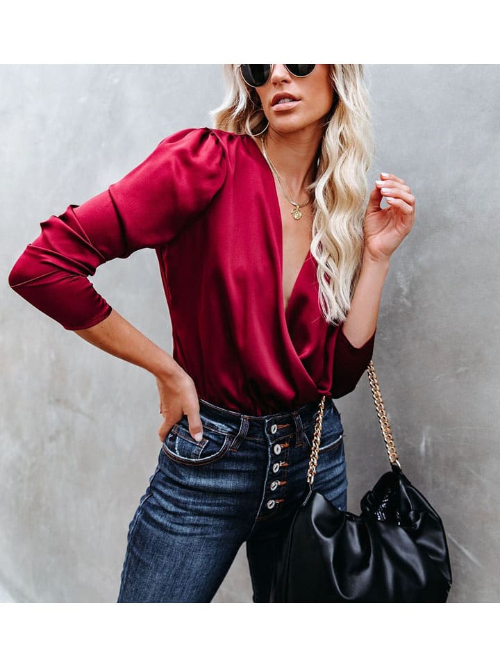 Milan Kiss Bluzka w kolorze bordowym rozmiar: M