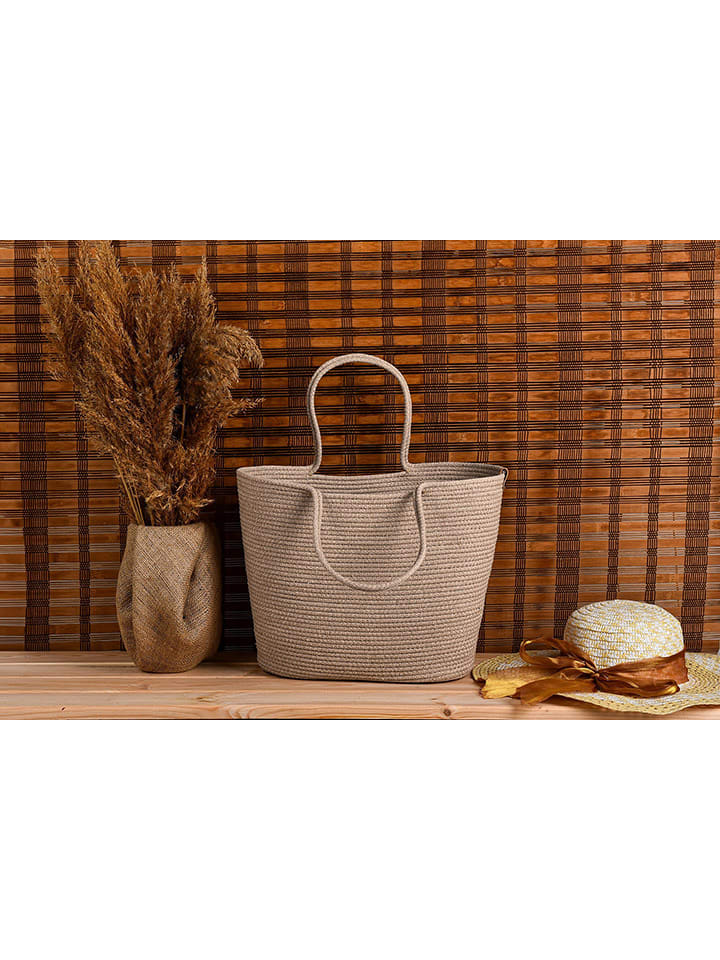 Scandinavia Concept Shopper bag "Ezekiel" w kolorze beżowym - 46 x 46 x 18 cm rozmiar: onesize