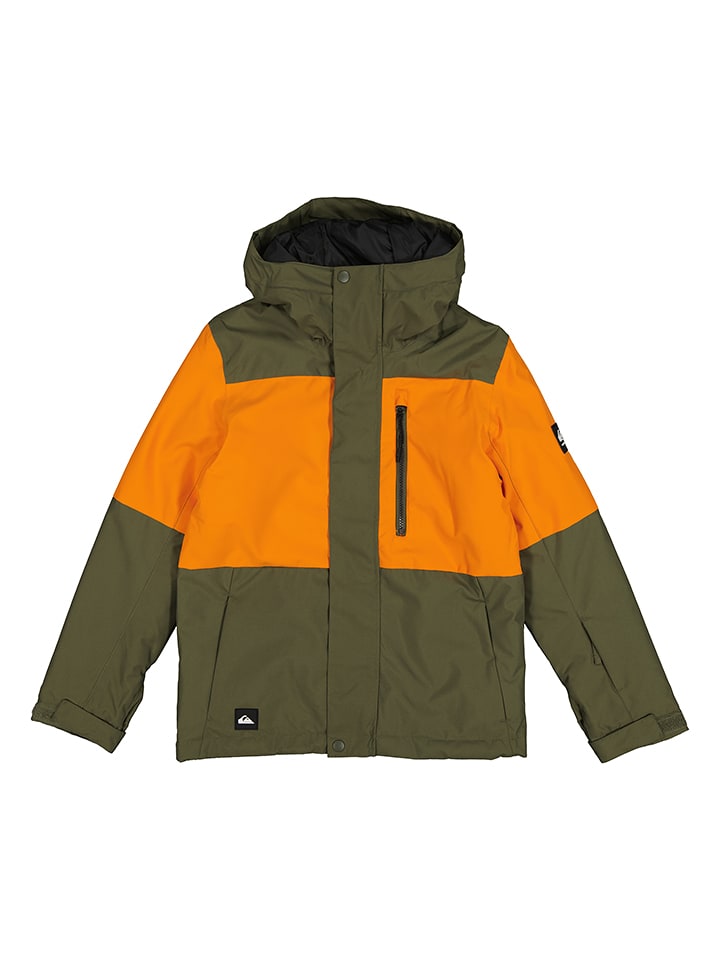 Quiksilver Kurtka narciarska w kolorze oliwkowo-pomarańczowym rozmiar: 164