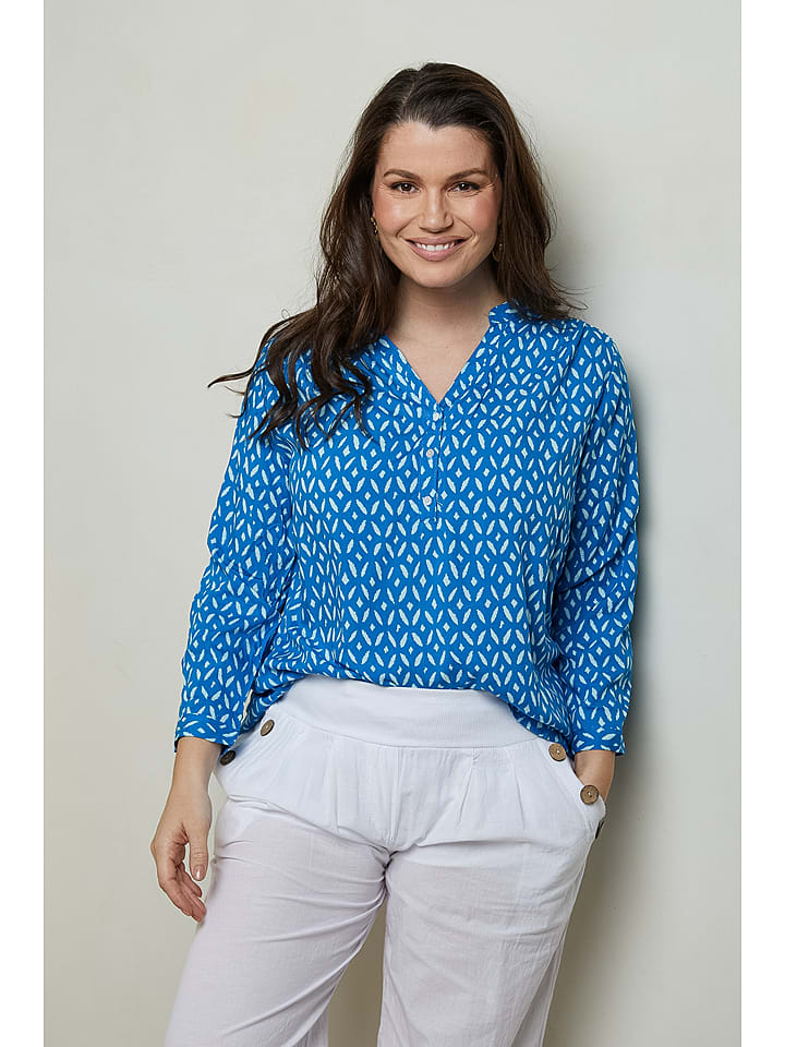 Curvy Lady Bluzka w kolorze niebieskim rozmiar: 42