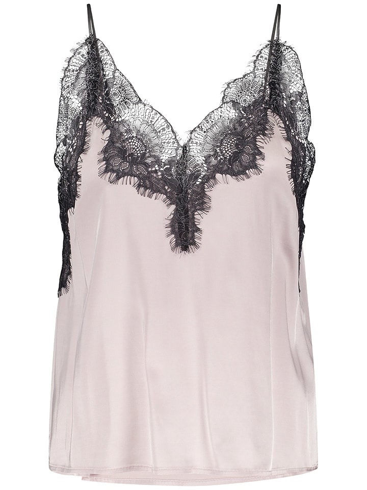 TAIFUN Top w kolorze jasnoróżowo-czarnym rozmiar: 46