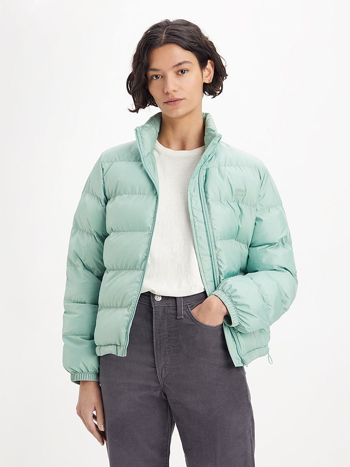 Levi´s Kurtka pikowana "Effie" w kolorze zielonym rozmiar: S