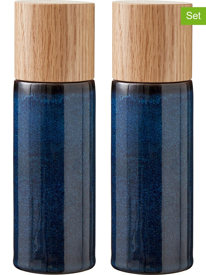 Bitz Młynki (2 szt.) w kolorze granatowym do przypraw - wys. 17 cm rozmiar: onesize