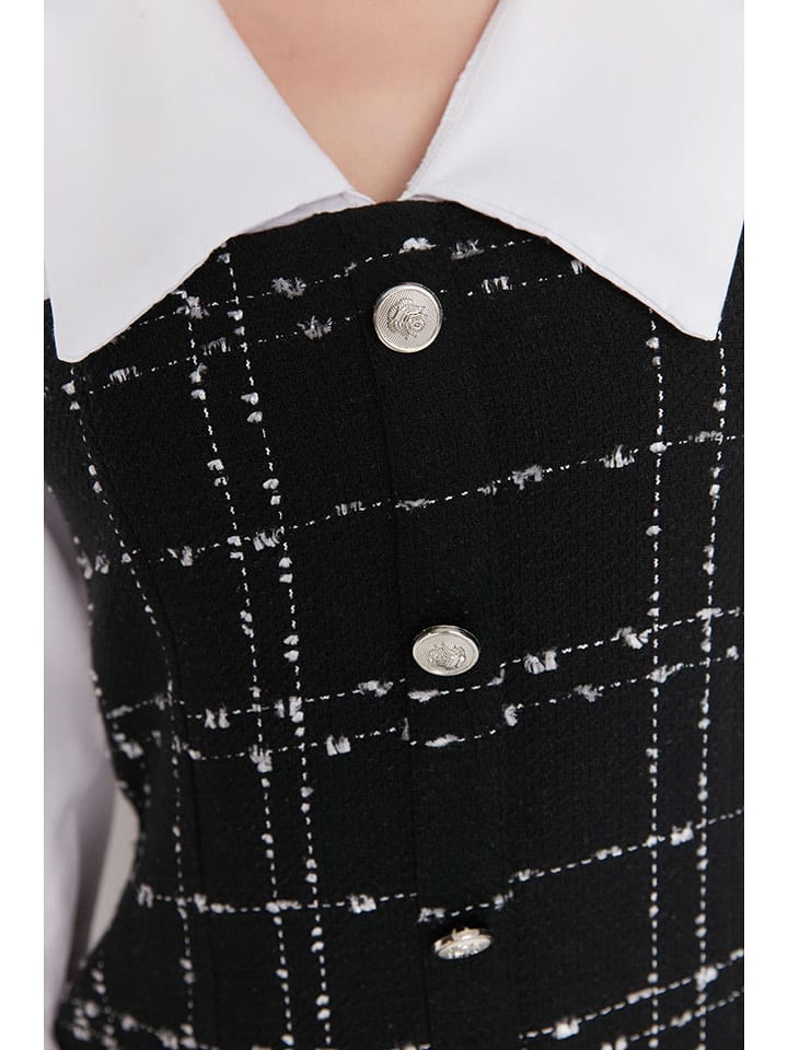 trendyol Sukienka w kolorze czarno-białym rozmiar: 36