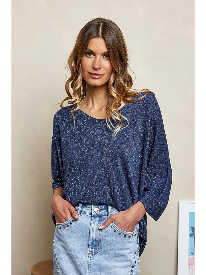 Joséfine Sweter "Jigee" w kolorze granatowym rozmiar: L