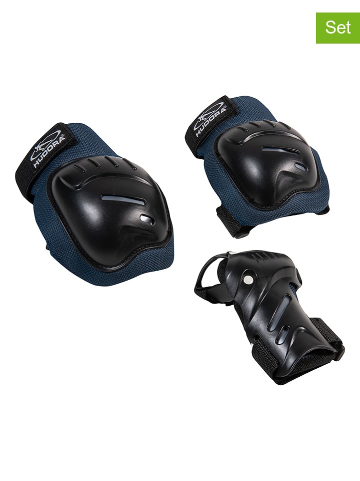 Hudora 6-częściowy zestaw ochraniaczy "Comfort" w kolorze czarnym rozmiar: M