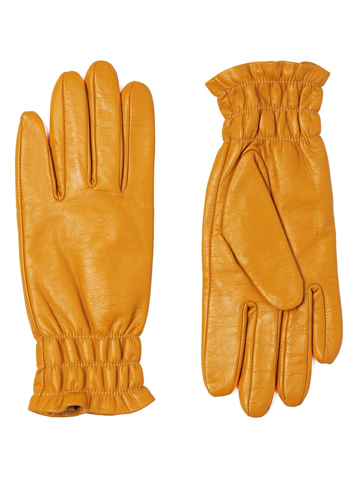 TATUUM Skórzane rękawiczki w kolorze pomarańczowym rozmiar: S/M