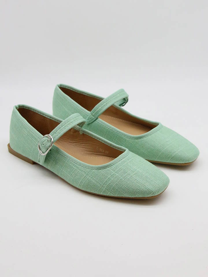 Bellucci Baleriny w kolorze zielonym z paskiem rozmiar: 36