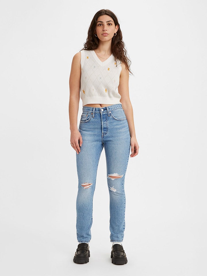 Levi´s Dżinsy "501®" - Skinny fit - w kolorze błękitnym rozmiar: W25/L28