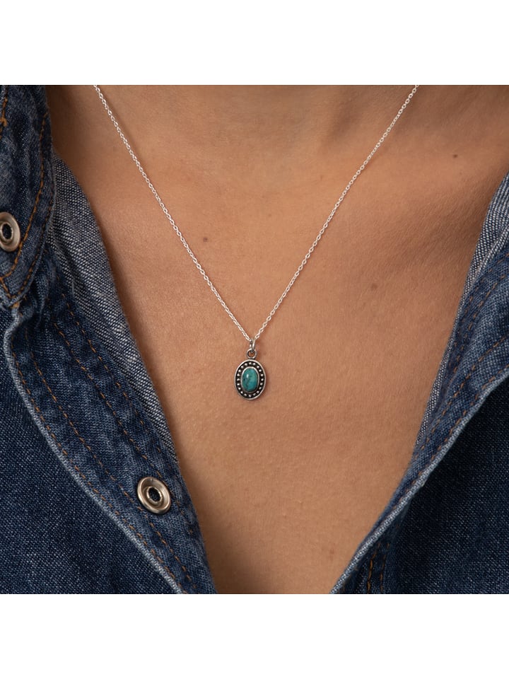 AMAZONIA Srebrny naszyjnik "Huaya" z zawieszką - dł. 42 cm rozmiar: onesize