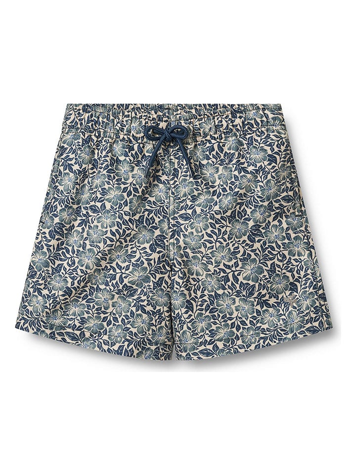 Wheat Szorty kąpielowe "Hansi" w kolorze kremowo-niebieskim rozmiar: 104