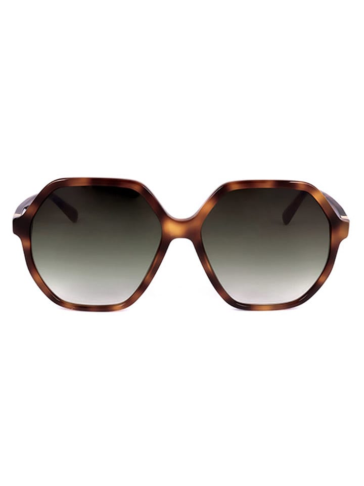 Longchamp Damskie okulary przeciwsłoneczne w kolorze brązowo-szarym rozmiar: 58