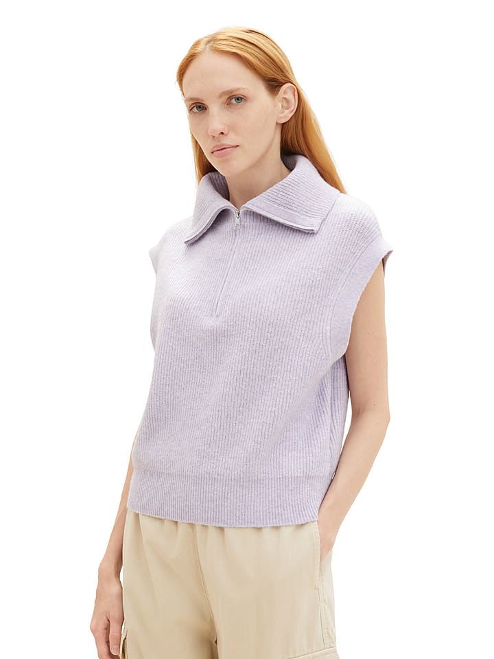 Tom Tailor Bezrękawnik w kolorze lawendowym rozmiar: L