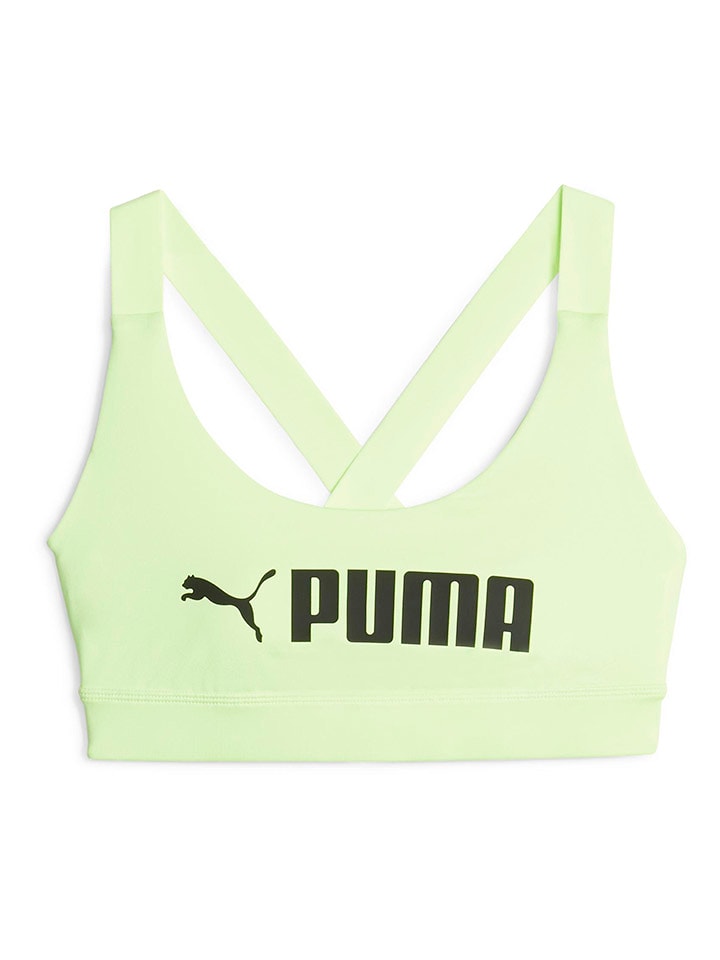 Puma Biustonosz sportowy "Fit" w kolorze jasnozielonym rozmiar: XL