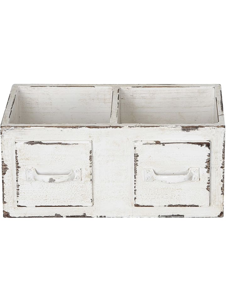 POSIWIO Skrzynia w kolorze białym - 30 x 14 x 16 cm rozmiar: onesize