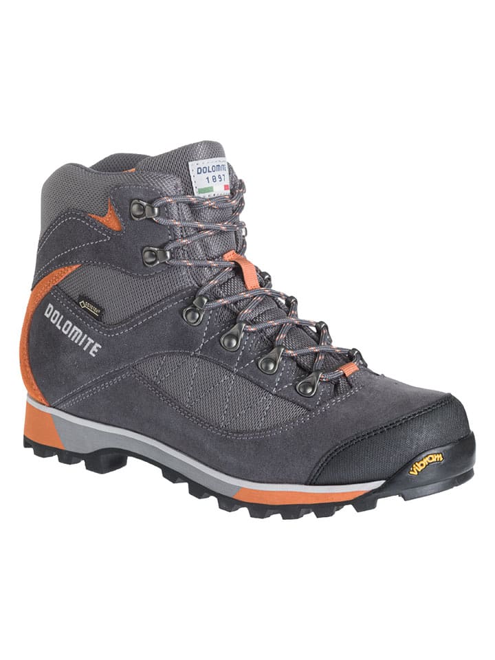 DOLOMITE Skórzane botki turystyczne "Zernez GTX" w kolorze szarym rozmiar: 40 2/3