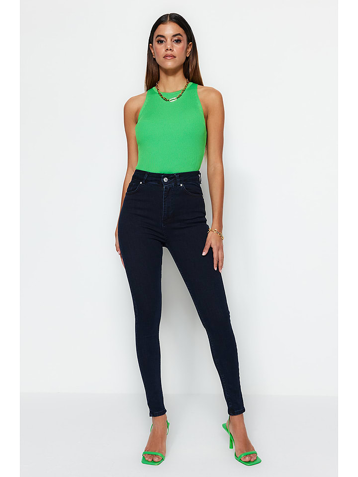 trendyol Dżinsy - Skinny fit - w kolorze granatowym rozmiar: 36