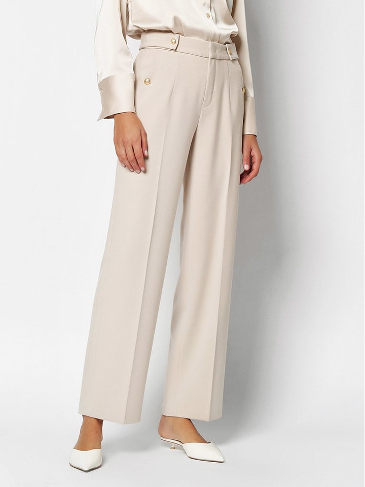 Rosner Spodnie "Mara" w kolorze kremowym rozmiar: 42/L30