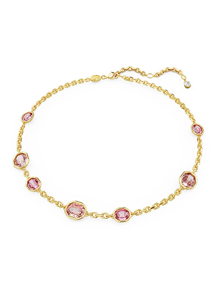 Swarovski Pozłacany naszyjnik z elementami ozdobnymi - dł. 34 cm rozmiar: onesize