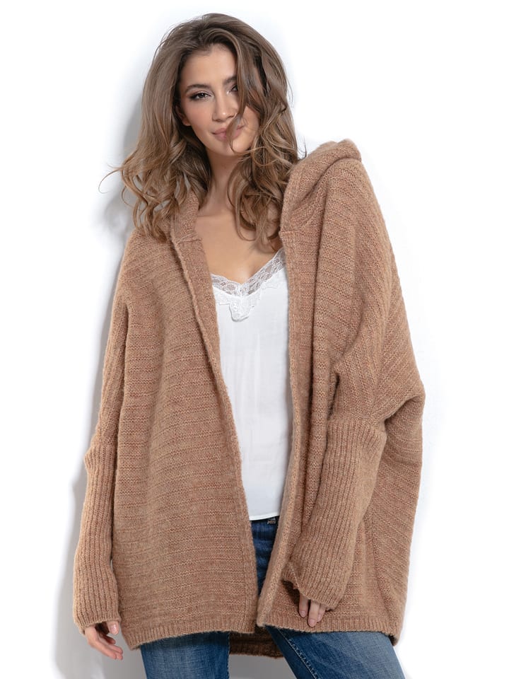 Kardigan w kolorze jasnobrązowym